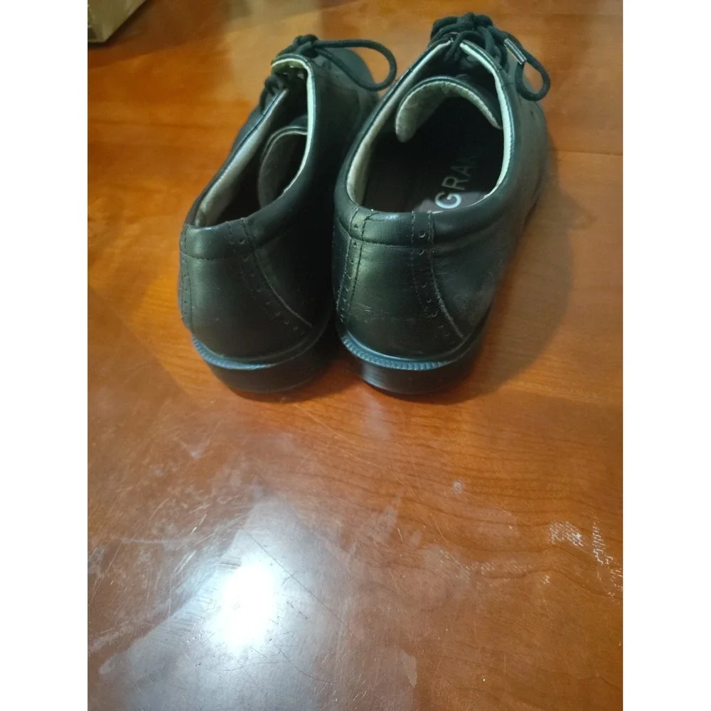 Cole Haan Zerogrand Mens Black Leather Cap Toe Oxford Dress‎ Shoes SRM1020 ,